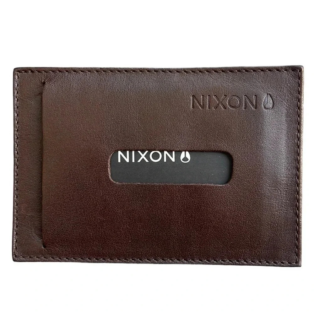 Nixon Stealth Slim Card Wallet, dark brown